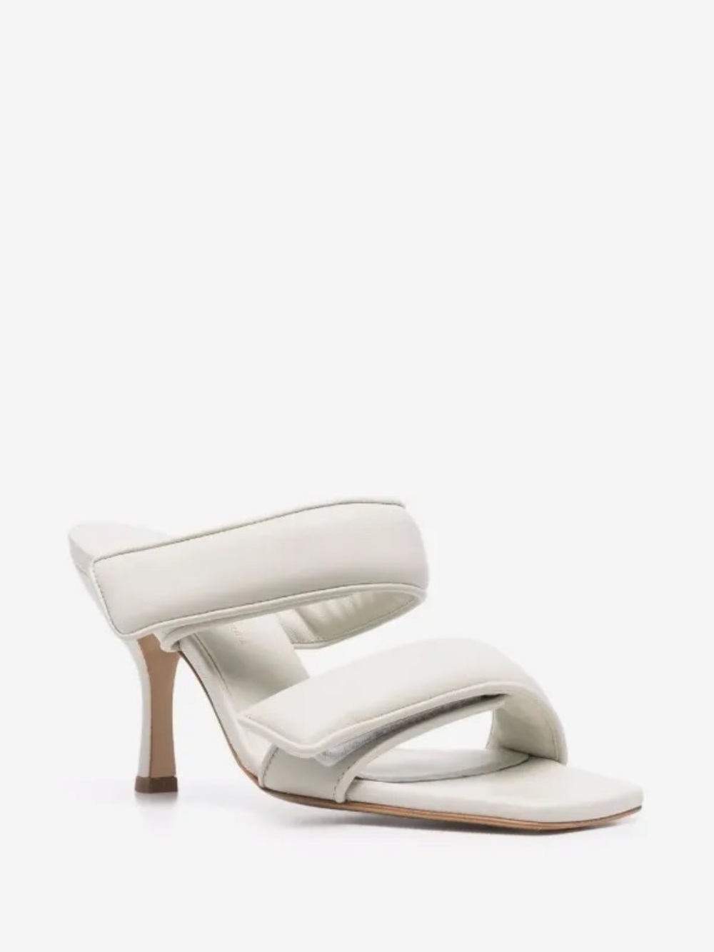 GIABORGHINI x Pernille Teisbaek Neutral Beige Strappy Slide Heels - size 39.5